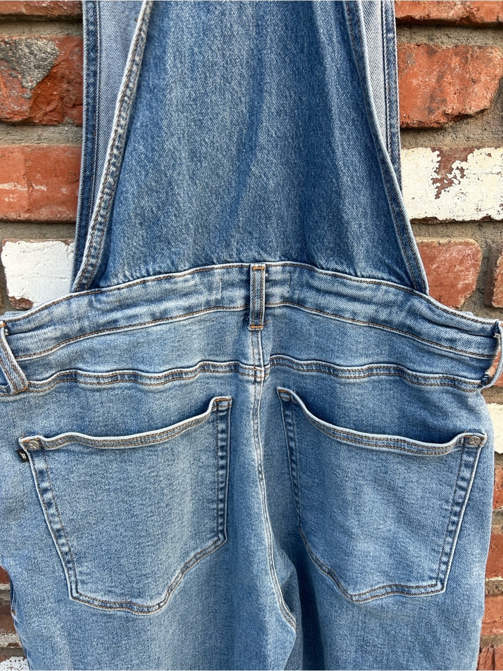 Just Blue Light Blue Denim Overalls - Women's Size Large GUC - Picture 6 of 7